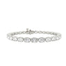 Sideways Oval Cut Diamond Tennis Bracelet 4CTW - Beyon Diamond