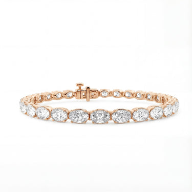 Sideways Oval Cut Diamond Tennis Bracelet 4CTW - Beyon Diamond