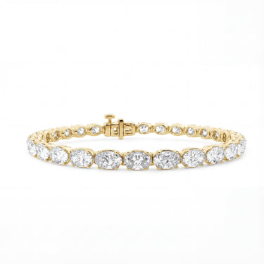 Sideways Oval Cut Diamond Tennis Bracelet 4CTW - Beyon Diamond