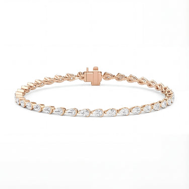 Sideways Pear Cut Diamond Tennis Bracelet 2.75CTW - Beyon Diamond
