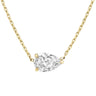 Sideways Solitaire Pear Cut Diamond Necklace - Beyon Diamond