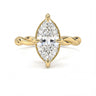 Solitaire Floral Twisted Engagement Ring - Marquise Cut - Beyon Diamond