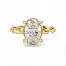 Solitaire Floral Twisted Engagement Ring - Oval Cut - Beyon Diamond