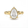 Solitaire Floral Twisted Engagement Ring - Pear Cut - Beyon Diamond