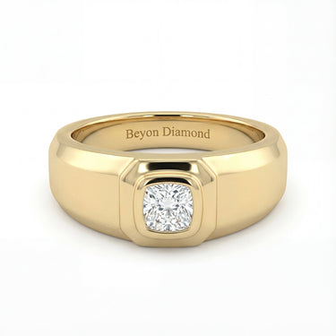 Solitaire Twin Dome Diamond Men's Ring - Beyon Diamond