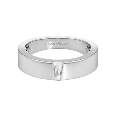 Tapered Baguette Solitaire Men's Ring - Beyon Diamond