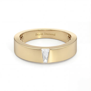 Tapered Baguette Solitaire Men's Ring - Beyon Diamond