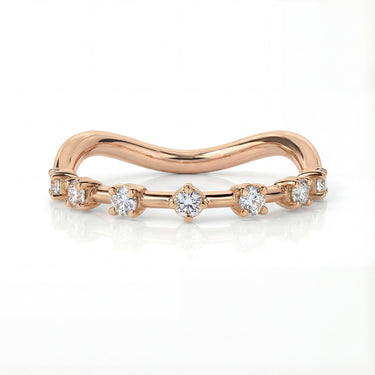 The Curve Wave Station Wedding Band 0.7CTW - Beyon Diamond