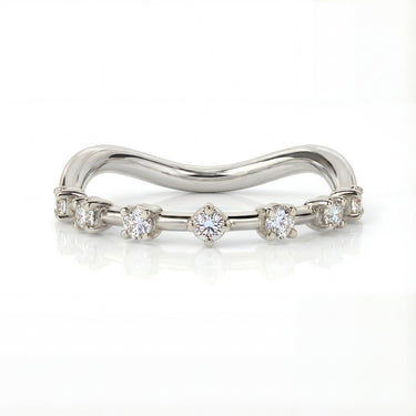 The Curve Wave Station Wedding Band 0.7CTW - Beyon Diamond