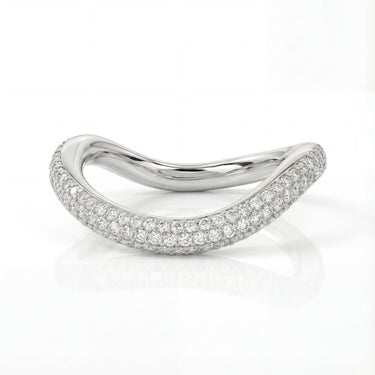 The Pave Curve Wave Wedding Band 0.5 CTW - Beyon Diamond