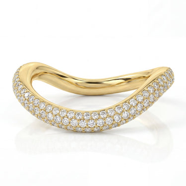 The Pave Curve Wave Wedding Band 0.5 CTW - Beyon Diamond