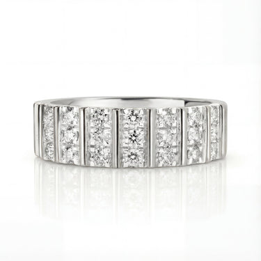 Three Row Fluted Diamond Ring 1.35 CTW - Beyon Diamond