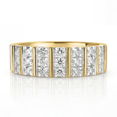 Three Row Fluted Diamond Ring 1.35 CTW - Beyon Diamond