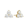 Three - Stone Cluster Diamond Stud Earrings 0.6CTW - Beyon Diamond
