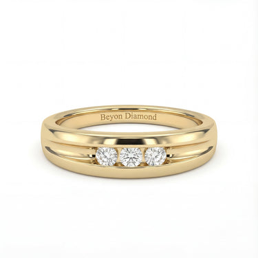 Three Stone Men's Ring - Beyon Diamond