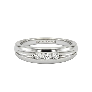 Three Stone Men's Ring - Beyon Diamond