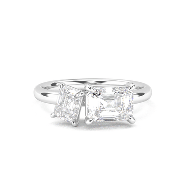 Toi Et Moi Engagement Ring - Emerald Cut - Beyon Diamond