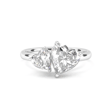 Toi Et Moi Engagement Ring - Heart Cut - Beyon Diamond