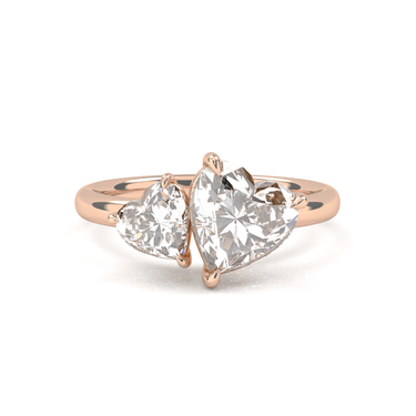 Toi Et Moi Engagement Ring - Heart Cut - Beyon Diamond