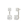 Toi et Moi Round Diamond Front - Back Stud Earrings - Beyon Diamond