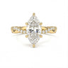 Twisted Side Stone Solitaire Marquise Cut Diamond Ring - Beyon Diamond