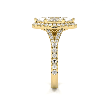 Vintage Halo Pavé Marquise Cut Diamond Ring - Beyon Diamond