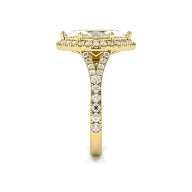 Vintage Halo Pavé Marquise Cut Diamond Ring - Beyon Diamond