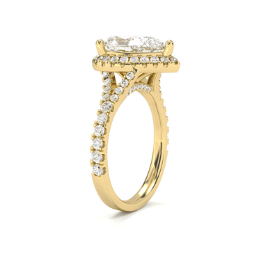 Vintage Halo Pavé Pear Cut Diamond Ring - Beyon Diamond