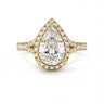 Vintage Halo Pavé Pear Cut Diamond Ring - Beyon Diamond