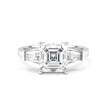 Vivienne Three Stone Asscher Cut Diamond Ring - Beyon Diamond