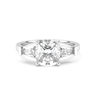 Vivienne Three Stone Cushion Cut Diamond Ring - Beyon Diamond