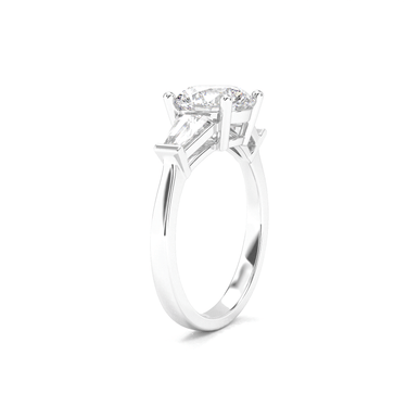 Vivienne Three Stone Emerald Cut Diamond Ring - Beyon Diamond