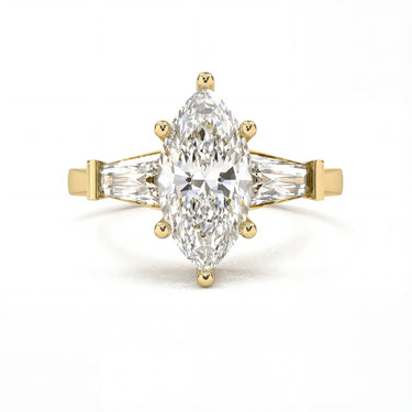 Vivienne Three Stone Marquise Cut Diamond Ring - Beyon Diamond