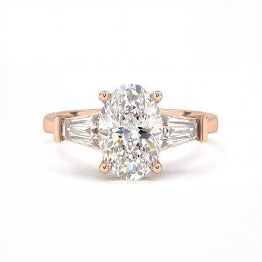 Vivienne Three Stone Oval Cut Diamond Ring - Beyon Diamond
