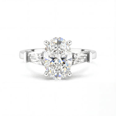 Vivienne Three Stone Oval Cut Diamond Ring - Beyon Diamond