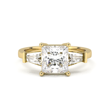 Vivienne Three Stone Princess Cut Diamond Ring - Beyon Diamond