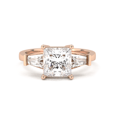 Vivienne Three Stone Princess Cut Diamond Ring - Beyon Diamond