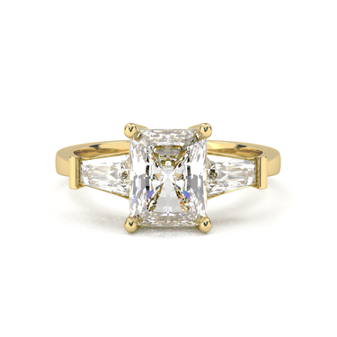 Vivienne Three Stone Radiant Cut Diamond Ring - Beyon Diamond