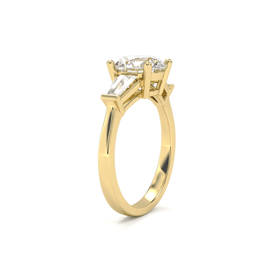 Vivienne Three Stone Round Cut Diamond Ring - Beyon Diamond
