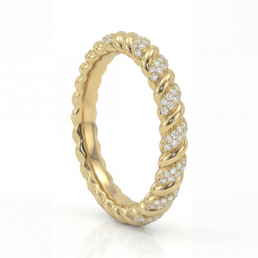 Wavy Diamond Ring 0.15 CTW - Beyon Diamond