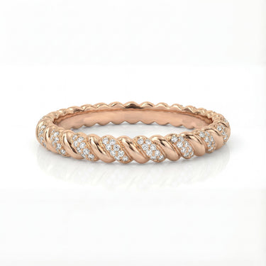 Wavy Diamond Ring 0.15 CTW - Beyon Diamond