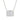 Halo Emerald Cut Diamond Necklace