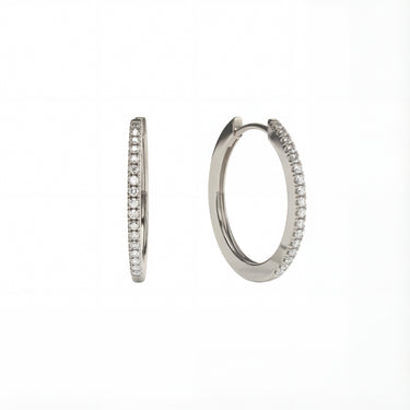 Diamond Hoop Earrings 0.58CTW - Le Bezel 