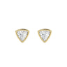 Solitaire Trillion Diamond Earring in Bezel Setting - Le Bezel 