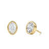 Solitaire Oval Diamond Earring in Bezel Setting - Le Bezel 