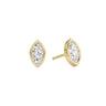 Solitaire Marquise Diamond Earring in Bezel Setting - Le Bezel 